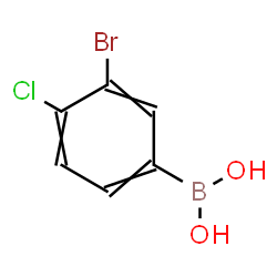 ChemSpider 2D Image | (3-Bromo-4-chlorophenyl)boronic acid | C6H5BBrClO2