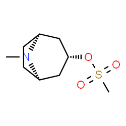 ChemSpider 2D Image | (3-exo)-8-Methyl-8-azabicyclo[3.2.1]oct-3-yl methanesulfonate | C9H17NO3S