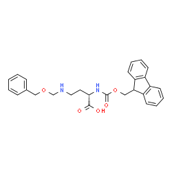 ChemSpider 2D Image | (2S)-4-{[(Benzyloxy)methyl]amino}-2-{[(9H-fluoren-9-ylmethoxy)carbonyl]amino}butanoic acid | C27H28N2O5