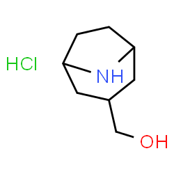 ChemSpider 2D Image | 8-Azabicyclo[3.2.1]octan-3-ylmethanol hydrochloride | C8H16ClNO
