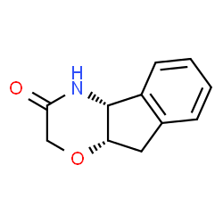 ChemSpider 2D Image | (4aR,9aS)-4,4a,9,9a-Tetrahydroindeno[2,1-b][1,4]oxazin-3(2H)-one | C11H11NO2