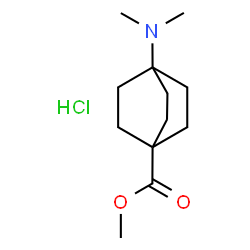 ChemSpider 2D Image | Methyl 4-(dimethylamino)bicyclo[2.2.2]octane-1-carboxylate hydrochloride (1:1) | C12H22ClNO2