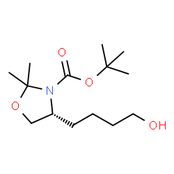 ChemSpider 2D Image | (R)-tert-Butyl 4-(4-hydroxybutyl)-2,2-dimethyloxazolidine-3-carboxylate | C14H27NO4