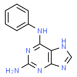 ChemSpider 2D Image | N6-Phenyl-9H-purine-2,6-diamine | C11H10N6