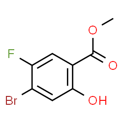 ChemSpider 2D Image | Methyl 4-bromo-5-fluoro-2-hydroxybenzoate | C8H6BrFO3
