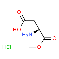 ChemSpider 2D Image | (3R)-3-Amino-4-methoxy-4-oxobutanoic acid hydrochloride (1:1) | C5H10ClNO4