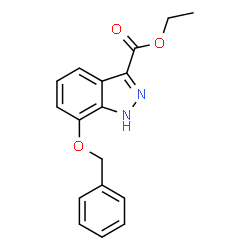 ChemSpider 2D Image | Ethyl 7-benzyloxy-1H-indazole-3-carboxylate | C17H16N2O3