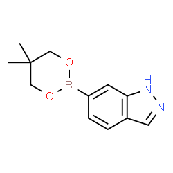 ChemSpider 2D Image | 6-(5,5-Dimethyl-1,3,2-dioxaborinan-2-yl)-1H-indazole | C12H15BN2O2