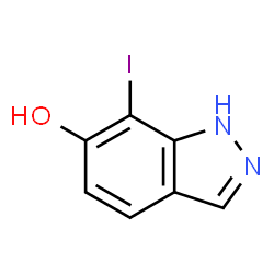 ChemSpider 2D Image | 7-Iodo-1H-indazol-6-ol | C7H5IN2O