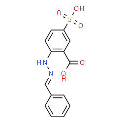 ChemSpider 2D Image | 2-[(2E)-2-Benzylidenehydrazino]-5-sulfobenzoic acid | C14H12N2O5S