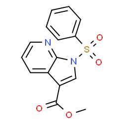 ChemSpider 2D Image | Methyl 1-phenylsulfonyl-7-azaindole-3-carboxylate | C15H12N2O4S