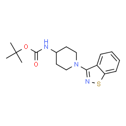 ChemSpider 2D Image | tert-Butyl (1-(benzo[d]isothiazol-3-yl)piperidin-4-yl)carbamate | C17H23N3O2S