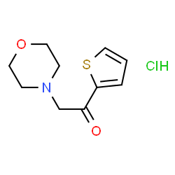 ChemSpider 2D Image | 2-Morpholino-1-(thiophen-2-yl)ethanone hydrochloride | C10H14ClNO2S