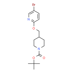 ChemSpider 2D Image | tert-Butyl 4-(((5-bromopyridin-2-yl)oxy)methyl)piperidine-1-carboxylate | C16H23BrN2O3