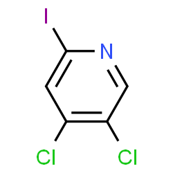 ChemSpider 2D Image | 4,5-Dichloro-2-iodopyridine | C5H2Cl2IN