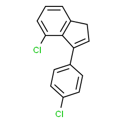 ChemSpider 2D Image | 4-Chloro-3-(4-chlorophenyl)-1H-indene | C15H10Cl2