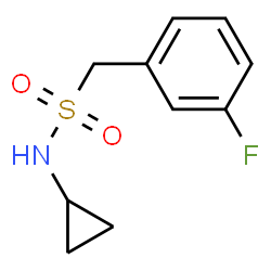 ChemSpider 2D Image | N-Cyclopropyl-1-(3-fluorophenyl)methanesulfonamide | C10H12FNO2S