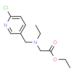 ChemSpider 2D Image | Ethyl N-[(6-chloro-3-pyridinyl)methyl]-N-ethylglycinate | C12H17ClN2O2
