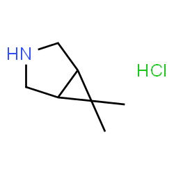 ChemSpider 2D Image | 6,6-dimethyl-3-azabicyclo[3.1.0]hexane hydrochloride | C7H14ClN