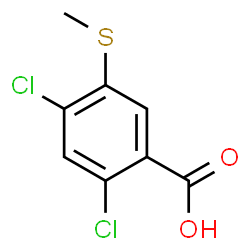 ChemSpider 2D Image | 2,4-Dichloro-5-(methylsulfanyl)benzoic acid | C8H6Cl2O2S