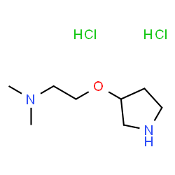 ChemSpider 2D Image | dimethyl[2-(pyrrolidin-3-yloxy)ethyl]amine dihydrochloride | C8H20Cl2N2O