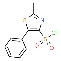 ChemSpider 2D Image | 2-Methyl-5-phenyl-1,3-thiazole-4-sulfonyl chloride | C10H8ClNO2S2