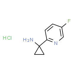 ChemSpider 2D Image | 1-(5-fluoropyridin-2-yl)cyclopropan-1-amine hydrochloride | C8H10ClFN2