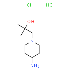 ChemSpider 2D Image | 1-(4-Amino-1-piperidinyl)-2-methyl-2-propanol dihydrochloride | C9H22Cl2N2O