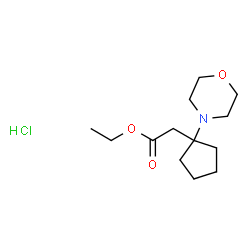 ChemSpider 2D Image | ethyl 2-[1-(morpholin-4-yl)cyclopentyl]acetate hydrochloride | C13H24ClNO3