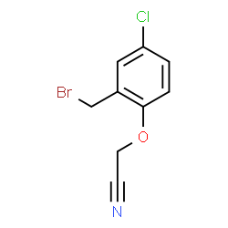 ChemSpider 2D Image | [2-(Bromomethyl)-4-chlorophenoxy]acetonitrile | C9H7BrClNO