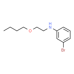 ChemSpider 2D Image | 3-Bromo-N-(2-butoxyethyl)aniline | C12H18BrNO