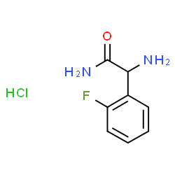 ChemSpider 2D Image | 2-Amino-2-(2-fluorophenyl)acetamide hydrochloride (1:1) | C8H10ClFN2O