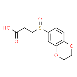 ChemSpider 2D Image | 3-(2,3-dihydro-1,4-benzodioxine-6-sulfinyl)propanoic acid | C11H12O5S