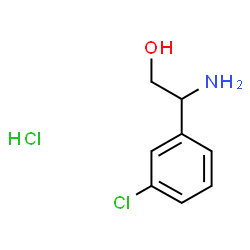 ChemSpider 2D Image | 2-Amino-2-(3-chlorophenyl)ethanol hydrochloride | C8H11Cl2NO