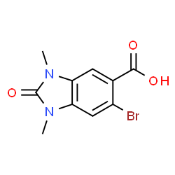 ChemSpider 2D Image | 6-Bromo-1,3-dimethyl-2-oxo-2,3-dihydro-1H-benzimidazole-5-carboxylic acid | C10H9BrN2O3