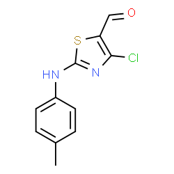 ChemSpider 2D Image | 4-Chloro-2-(p-tolylamino)thiazole-5-carbaldehyde | C11H9ClN2OS