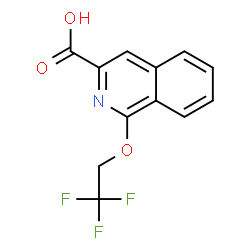 ChemSpider 2D Image | 1-(2,2,2-Trifluoroethoxy)-3-isoquinolinecarboxylic acid | C12H8F3NO3