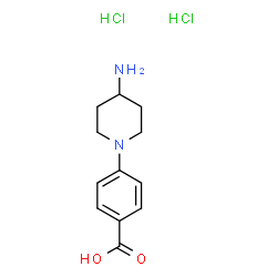 ChemSpider 2D Image | 4-(4-Amino-1-piperidinyl)benzoic acid dihydrochloride | C12H18Cl2N2O2