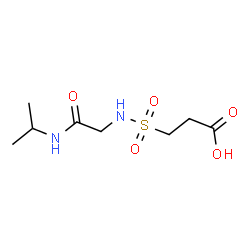 ChemSpider 2D Image | 3-{[2-(Isopropylamino)-2-oxoethyl]sulfamoyl}propanoic acid | C8H16N2O5S