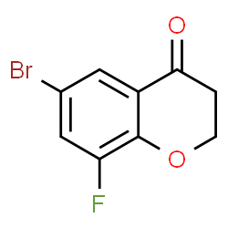 ChemSpider 2D Image | 6-Bromo-8-fluorochroman-4-one | C9H6BrFO2