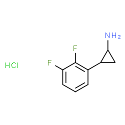 ChemSpider 2D Image | 2-(2,3-difluorophenyl)cyclopropan-1-amine hydrochloride | C9H10ClF2N