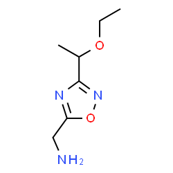 ChemSpider 2D Image | 1-[3-(1-Ethoxyethyl)-1,2,4-oxadiazol-5-yl]methanamine | C7H13N3O2