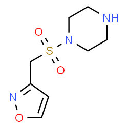 ChemSpider 2D Image | 1-[(1,2-Oxazol-3-ylmethyl)sulfonyl]piperazine | C8H13N3O3S