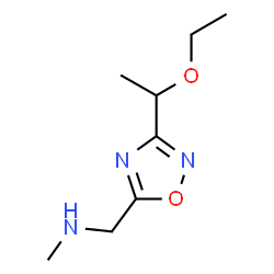 ChemSpider 2D Image | {[3-(1-ethoxyethyl)-1,2,4-oxadiazol-5-yl]methyl}(methyl)amine | C8H15N3O2