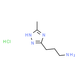 ChemSpider 2D Image | 3-(3-Methyl-1H-1,2,4-triazol-5-yl)-1-propanamine hydrochloride (1:1) | C6H13ClN4