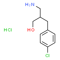 ChemSpider 2D Image | 3-Amino-2-(4-chlorobenzyl)-1-propanol hydrochloride (1:1) | C10H15Cl2NO