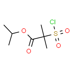 ChemSpider 2D Image | Isopropyl 2-(chlorosulfonyl)-2-methylpropanoate | C7H13ClO4S