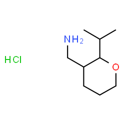 ChemSpider 2D Image | 1-(2-Isopropyltetrahydro-2H-pyran-3-yl)methanamine hydrochloride (1:1) | C9H20ClNO