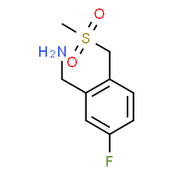 ChemSpider 2D Image | 1-{5-Fluoro-2-[(methylsulfonyl)methyl]phenyl}methanamine | C9H12FNO2S