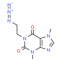 ChemSpider 2D Image | 1-(2-Azidoethyl)-3,7-dimethyl-3,7-dihydro-1H-purine-2,6-dione | C9H11N7O2